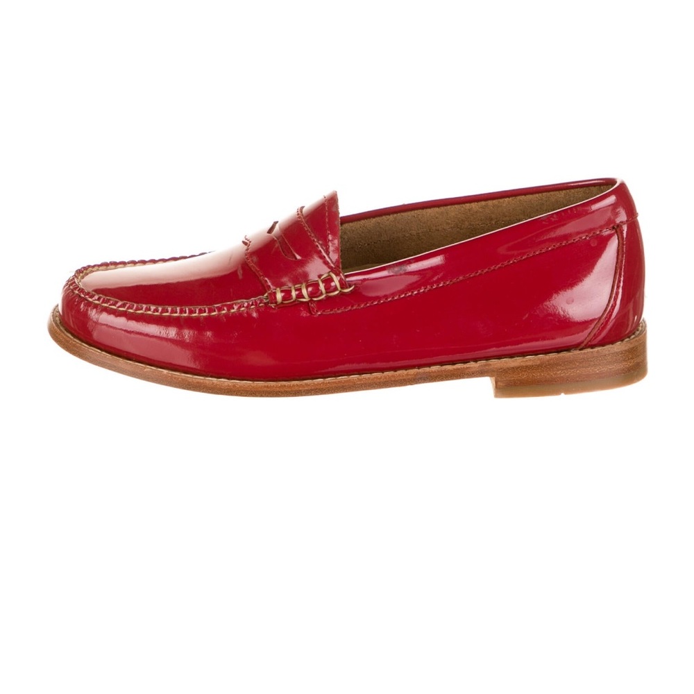 G.H. BASS Weejuns patent leather cherry red loafers